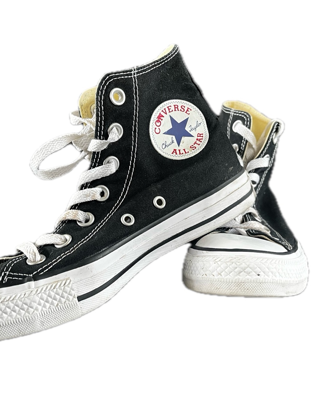 Converse Black High-Top Canvas Sneakers with White Soles
